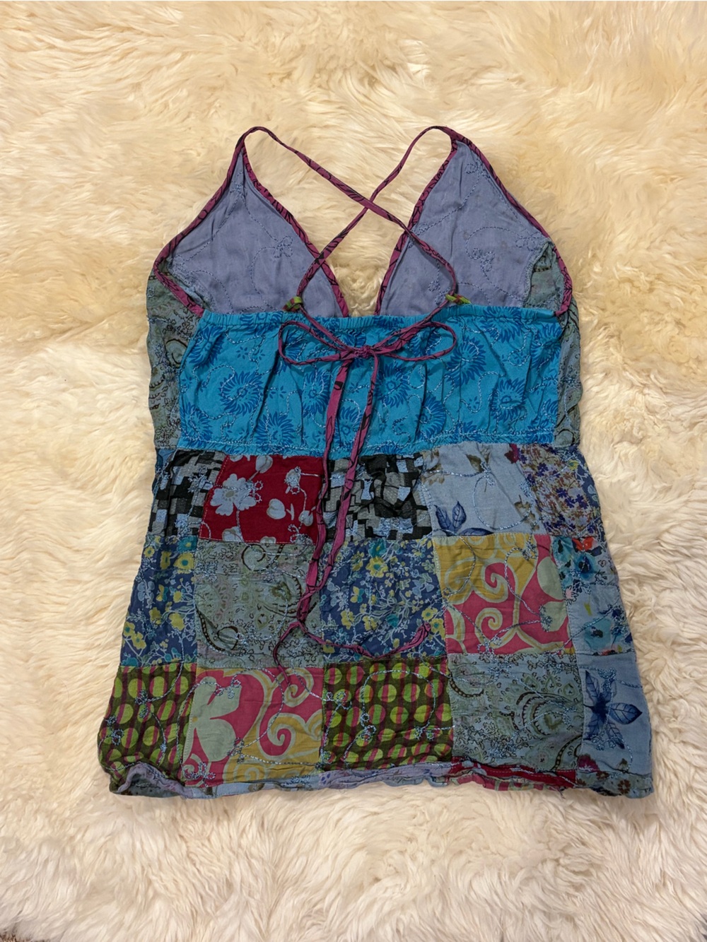 Patchwork Cotton Tank